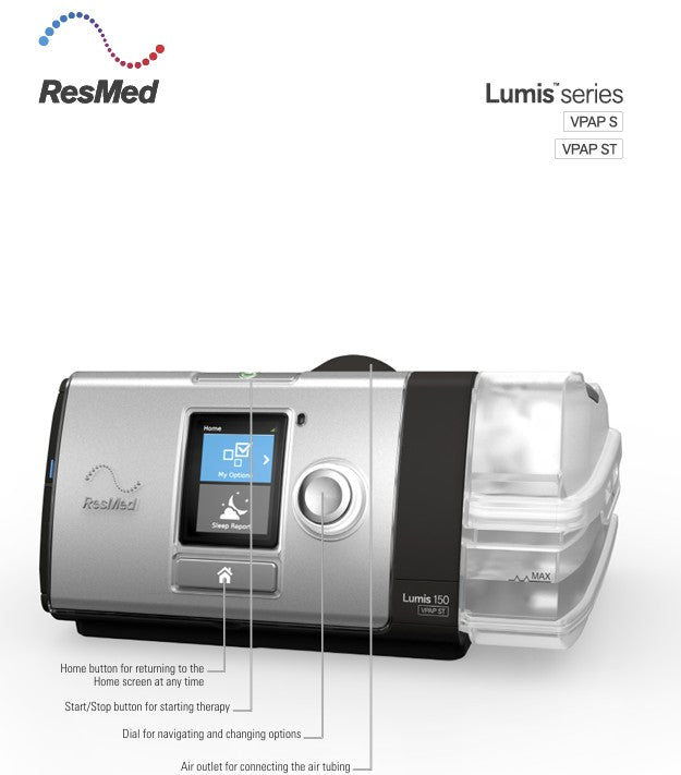 Resmed Lumis™ 150 VPAP ST-A ventilator